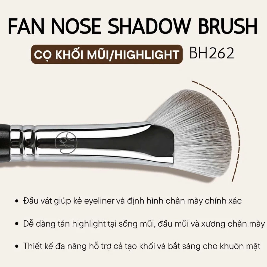 Cọ Quạt Tạo Khối Mũi BH Cosmetics Fan Nose Shadow Brush BH262